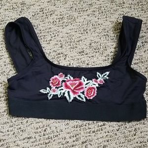 Frankie's Bikinis embroidered top